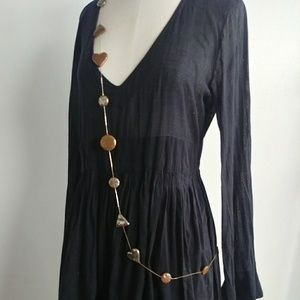 Seasonal whispers bronze gold and silver necklace